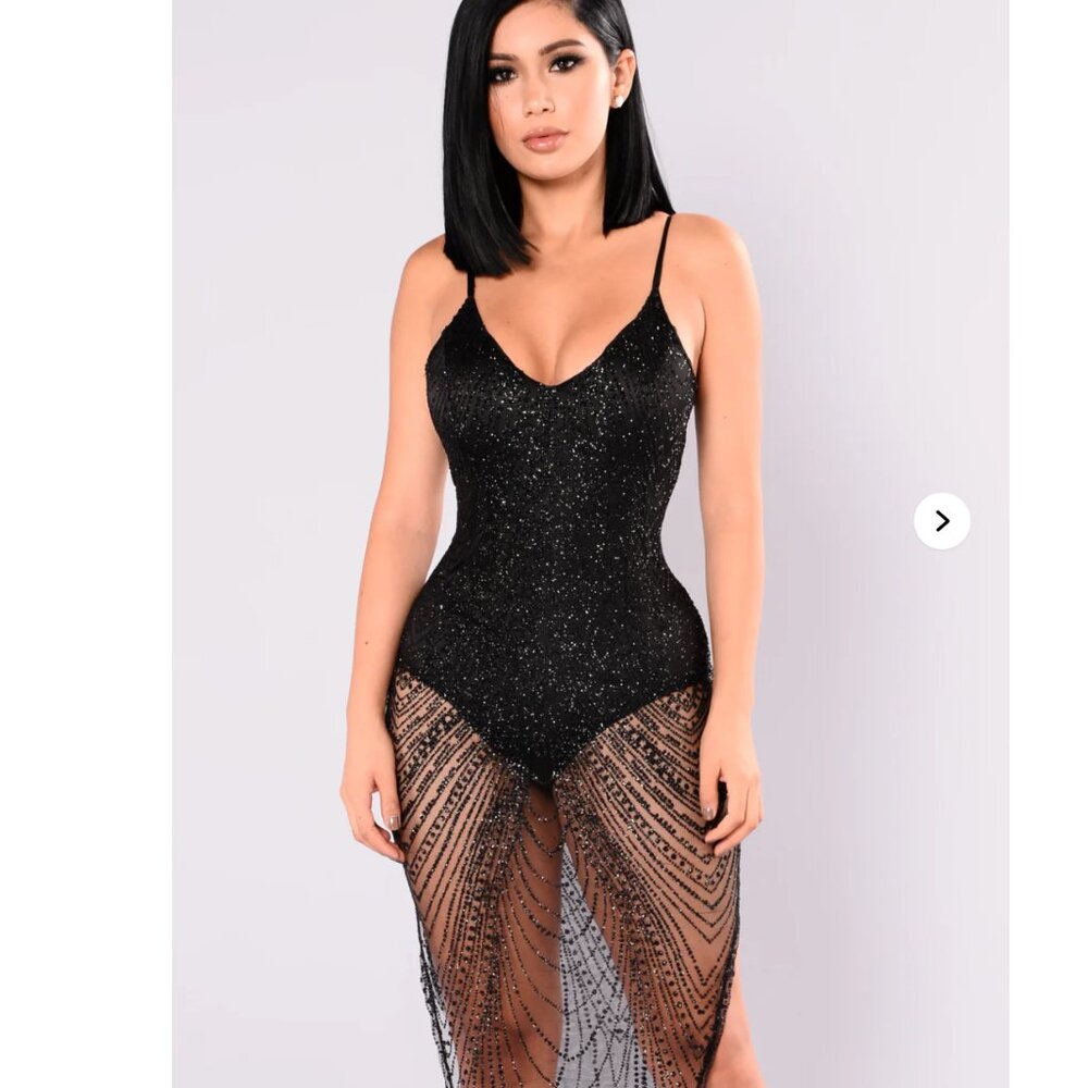 Fashion nova Black Ways to Articulate Glitter Dress